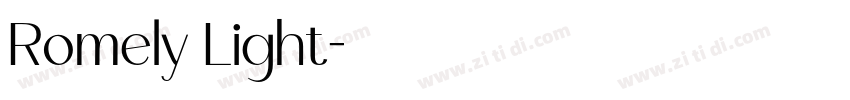 Romely Light字体转换